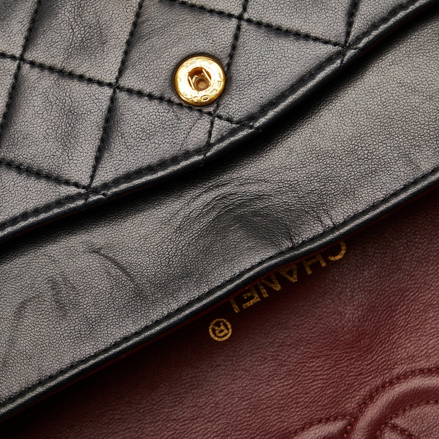 CHANEL Medium Tall Classic Lambskin Double Flap Shoulder Bag