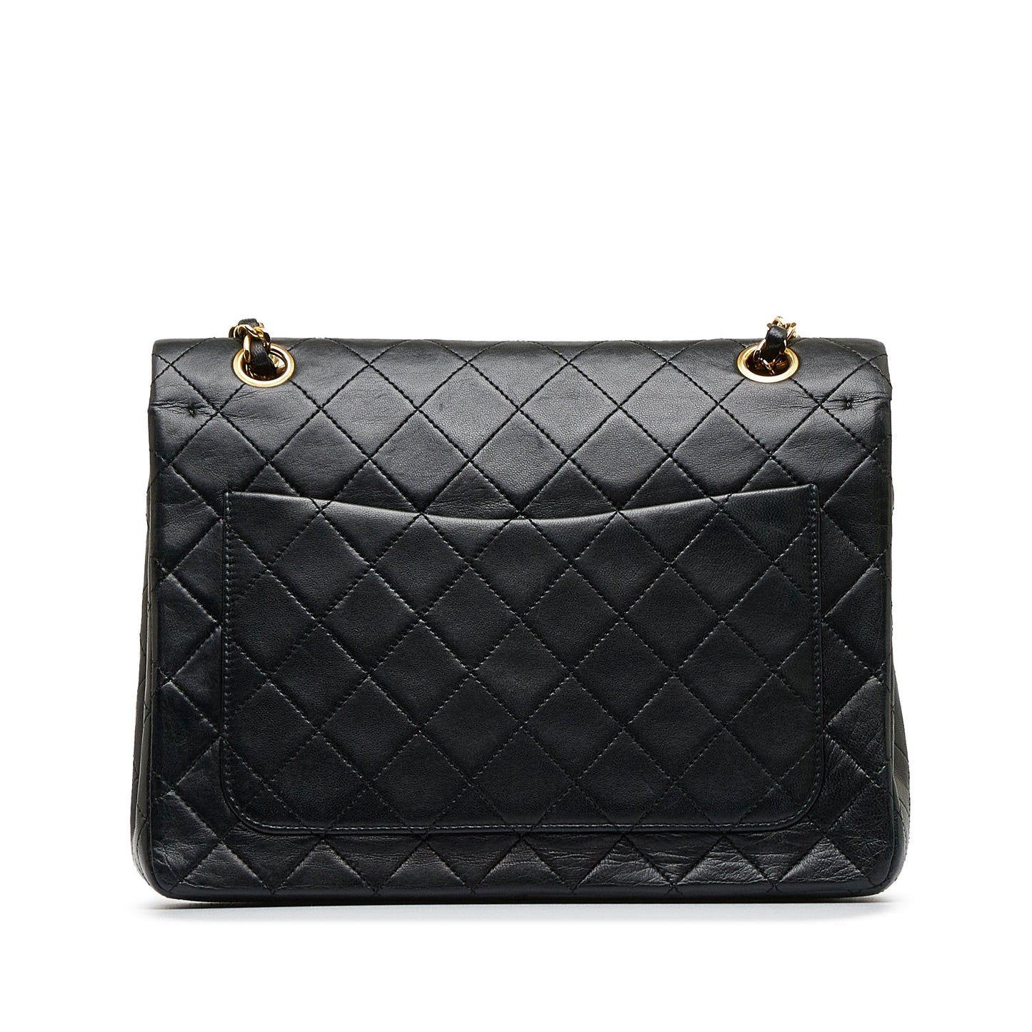CHANEL Medium Tall Classic Lambskin Double Flap Shoulder Bag