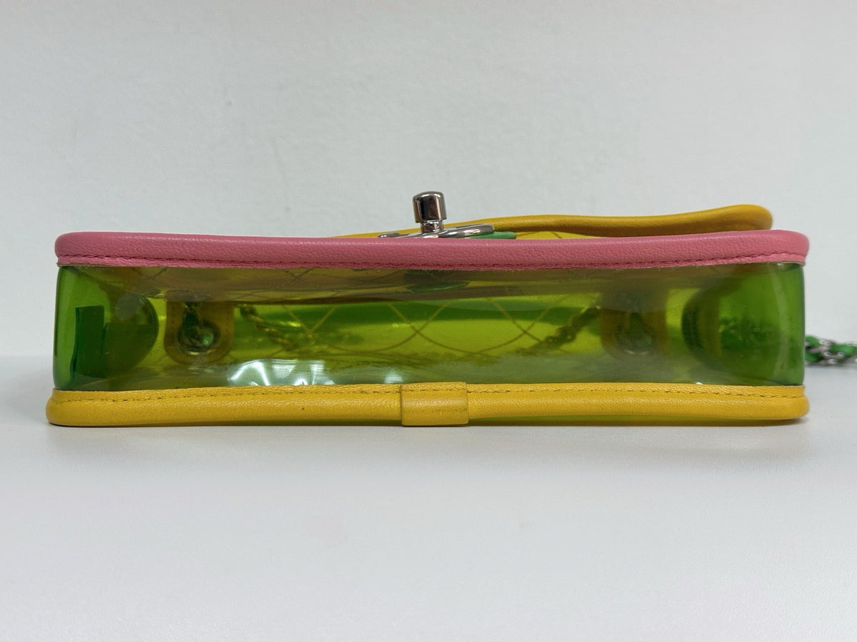 Chanel Yellow Coco Splash PVC Small Flap Bag holo 2589