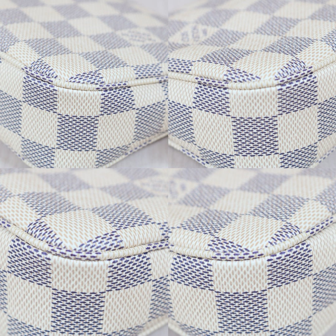 Excellent（Rank SA）｜ LV Damier Azur Pochette Accessoires White IC Chips Model｜S24091404