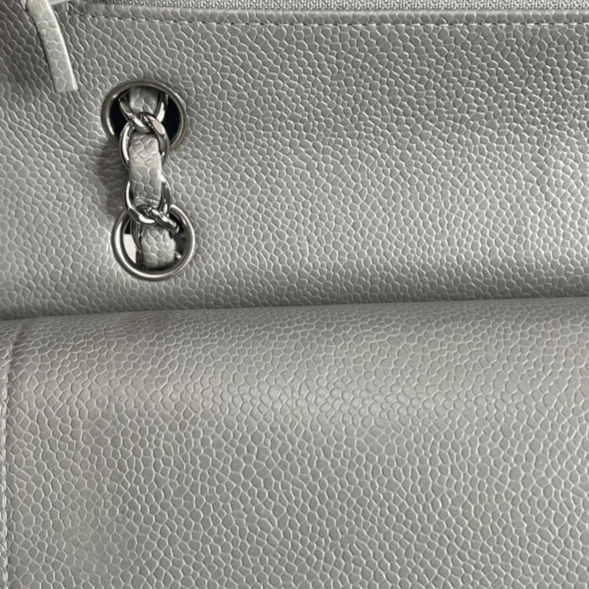 Timeless Classic Double Flap Medium Caviar Caviar Grey SHW
