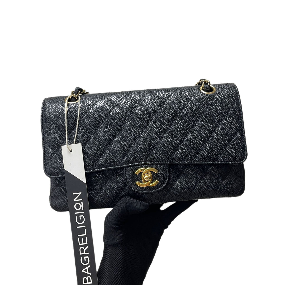 Classic Double Flap Caviar Medium Black GHW