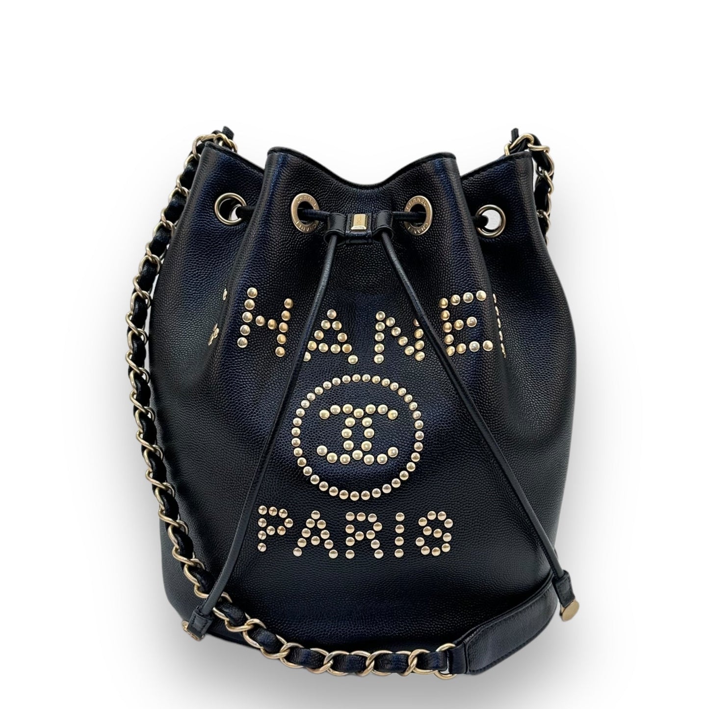 Chanel Caviar Deauville Drawstring Bucket Bag
