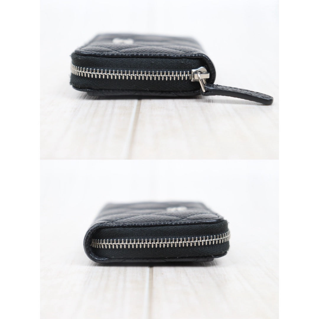 Very Good ( Rank A) ｜CHANEL Caviar Skin Calf Leather Coin Purse Black Made In 2020 Year｜25052911