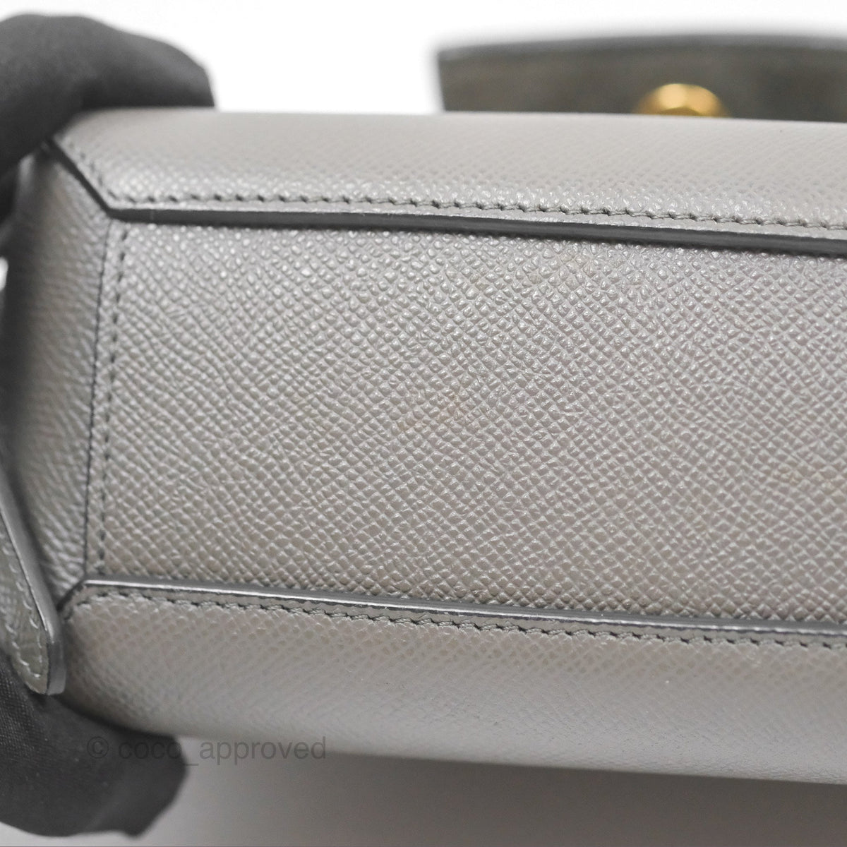 Celine Pico Belt Bag Grey Grained Calfskin Gold Hardware