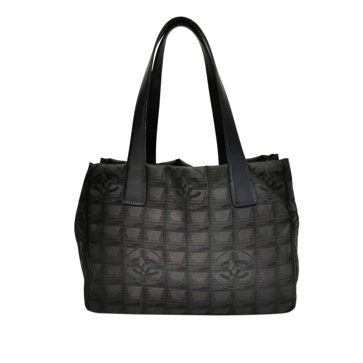 New Travel Line Canvas Tote Bag Black