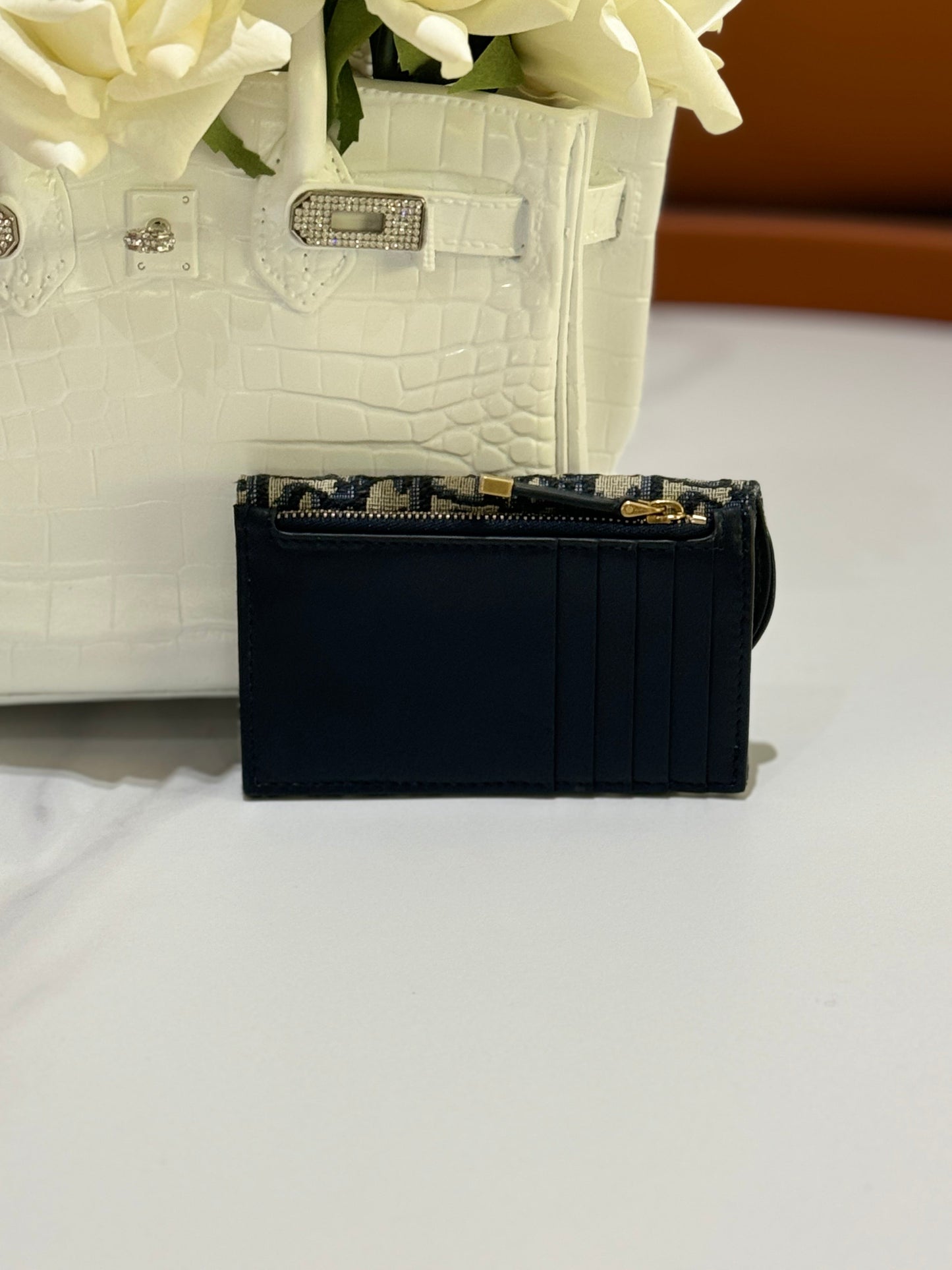 DIOR SADDLE BLOOM CARD HOLDER