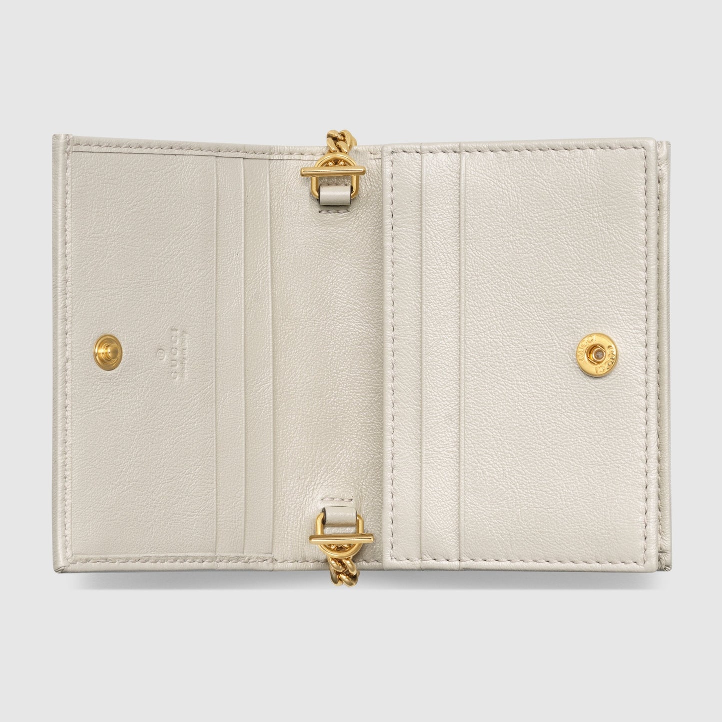 Gucci Rajah Chain  Case Wallet White