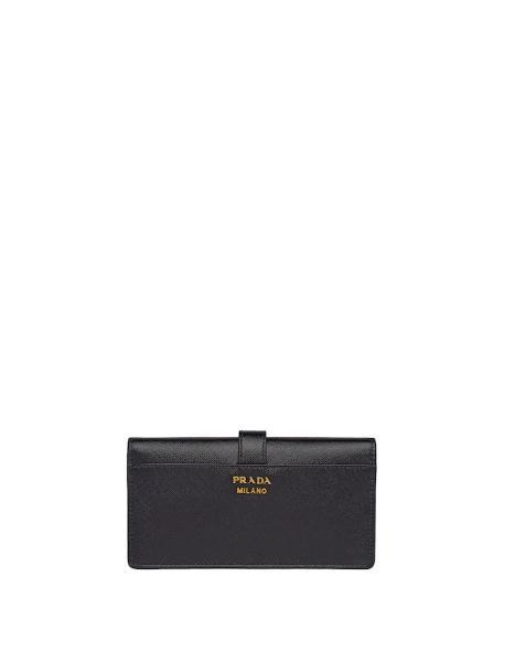 Prada Cahier Saffiano Leather Wallet Large Black