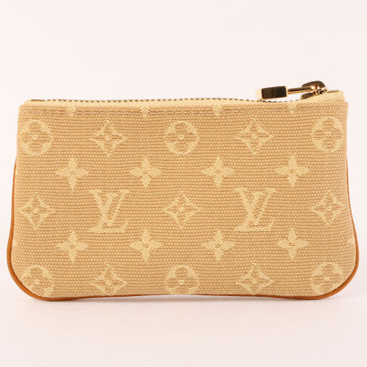 LOUIS VUITTON 2008 Made Monogram Mini Lin Pochette Cles Beige