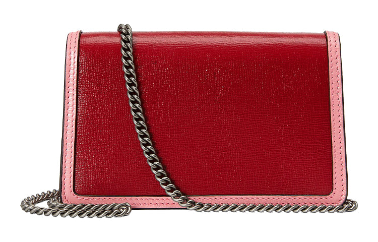 GUCCI Leather Dionysus Tiger Head Buckle Chain Single-Shoulder Bag Super Mini Red/Pink 476432-18YQX-6664
