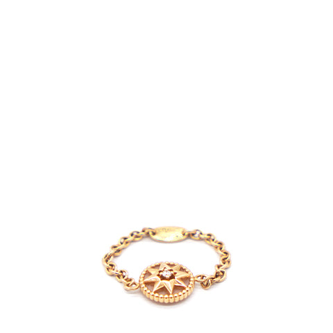 Dior Rose des Vents Diamond Pink Opal Rose Gold Ring 49