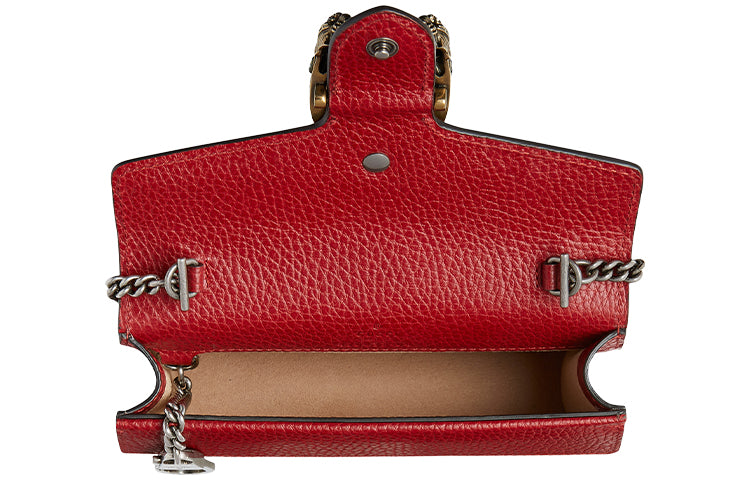 (WMNS) GUCCI Dionysus Series Leather Bag Single-Shoulder Bag MIni-Size Red 476432-CAOGX-8990