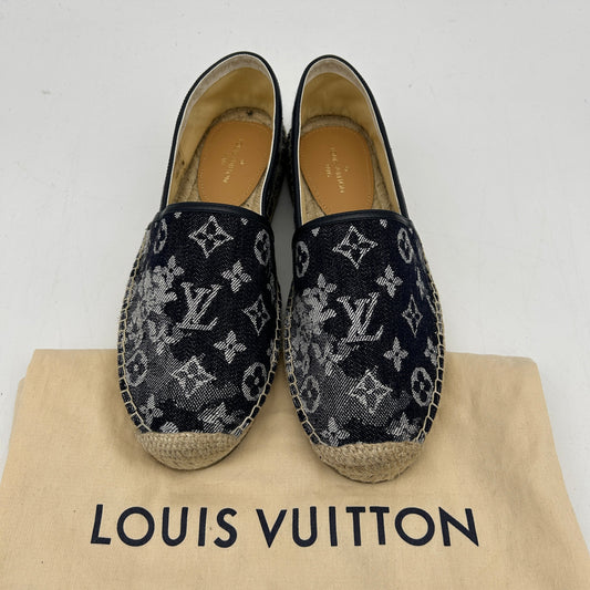 LOUIS VUITTON Monogram Denim Waterfall Espadrille WD466895