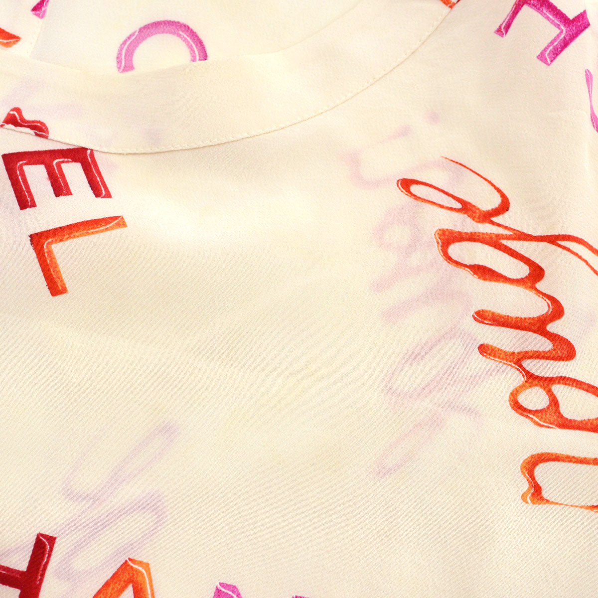 Chanel 1996 Spring logo-print silk T-shirt #40