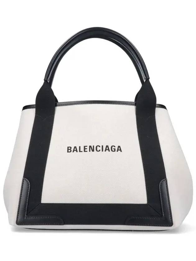 Luxury Balenciaga  Cabas Small Tote Bag Natural Black