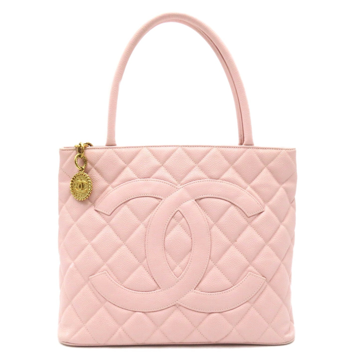 Chanel Redemption Tote Handbag Bag Caviar S (Green )  Pink