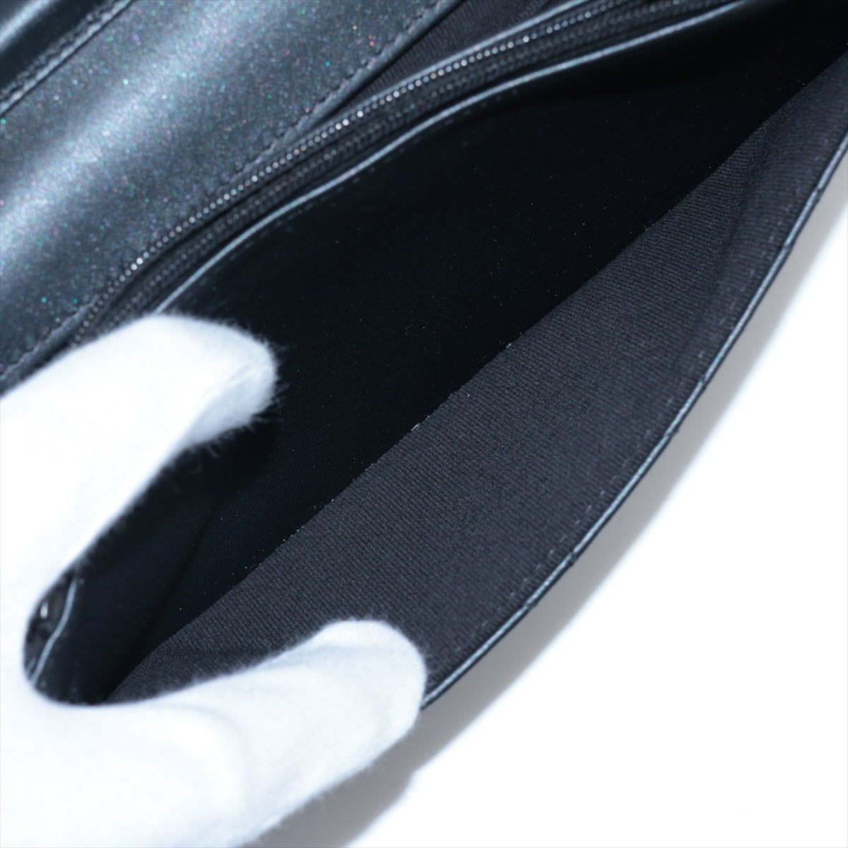Chanel Matrasse  Chain Wallet Gr Black G  ay