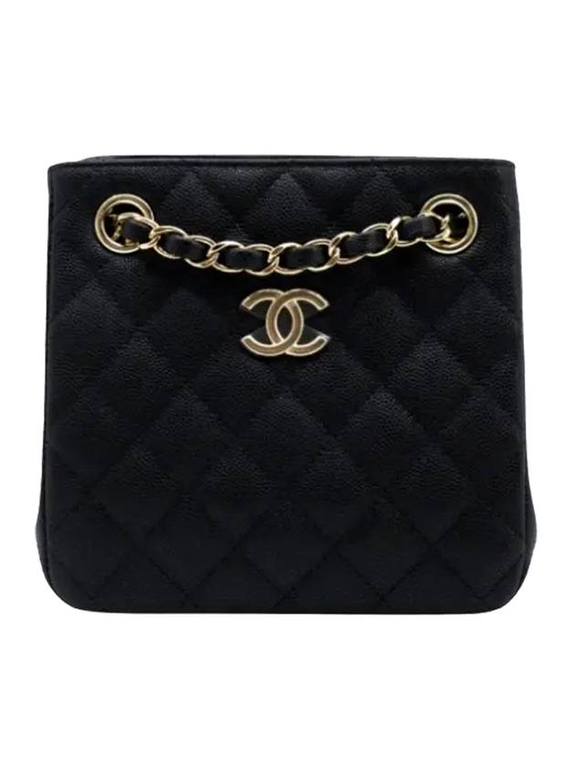 Gold Hardware CC Logo Mini Bucket Bag Black Chanel