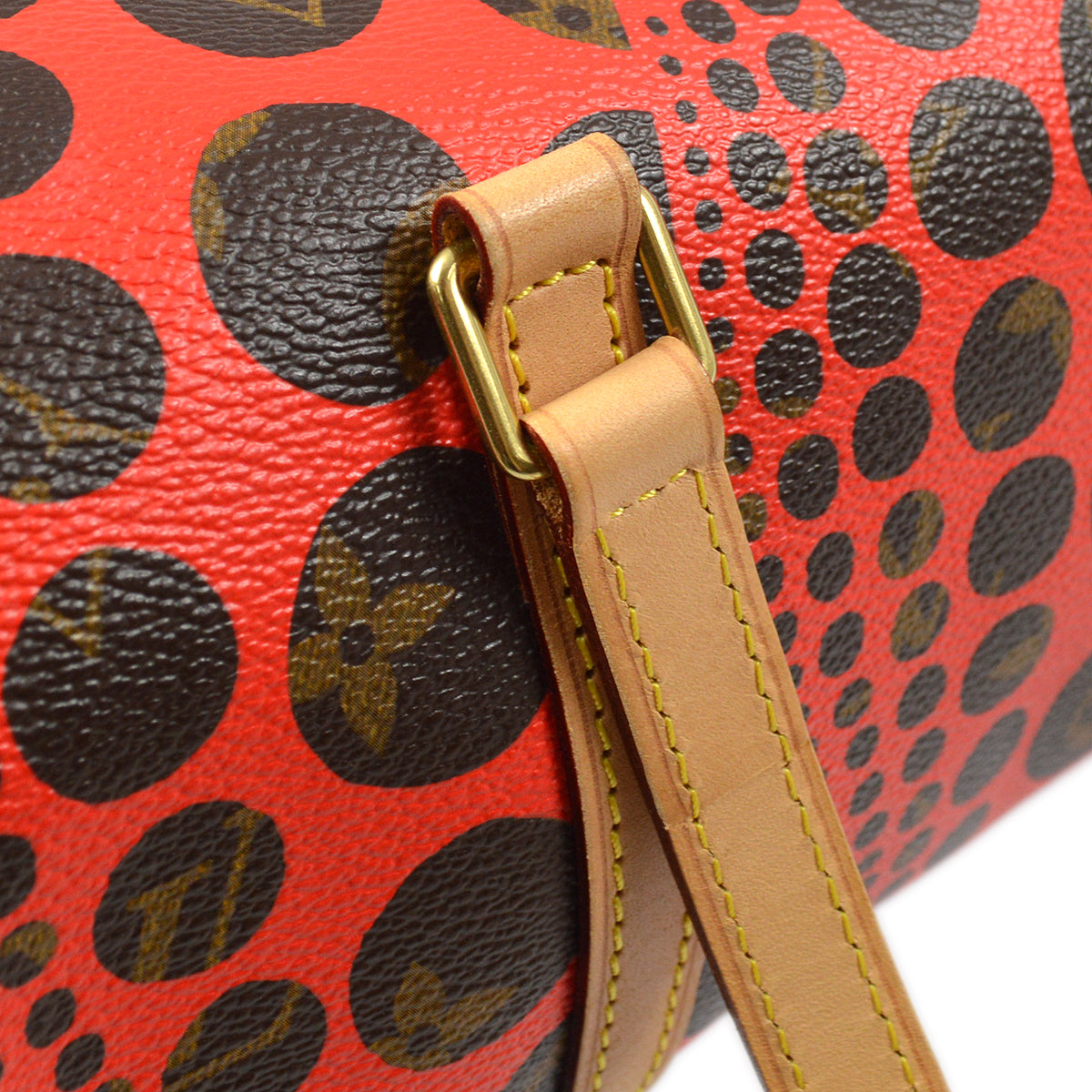 Louis Vuitton Red Pumpkin dot Papillon Handbag M40689