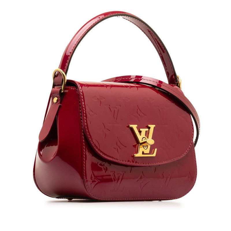 Louis Vuitton Monogram Verniss Pasadena Handbag 2WAY M90943 Magenta Pearl G Patent Leather  Louis Vuitton