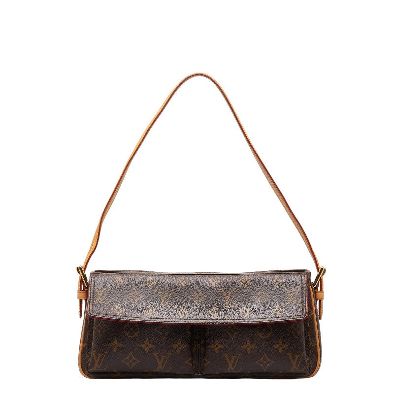 Louis Vuitton Monogram Vivace MM Handbag M51164 Brown PVC Leather  Louis Vuitton