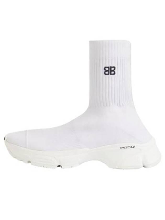 Luxury Balenciaga  Men's Speed 30 Knit High Top Sneakers White