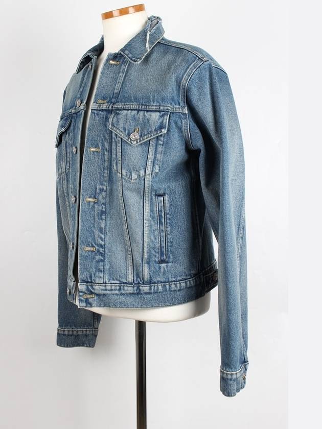 Luxury Balenciaga  wave logo denim jacket 46