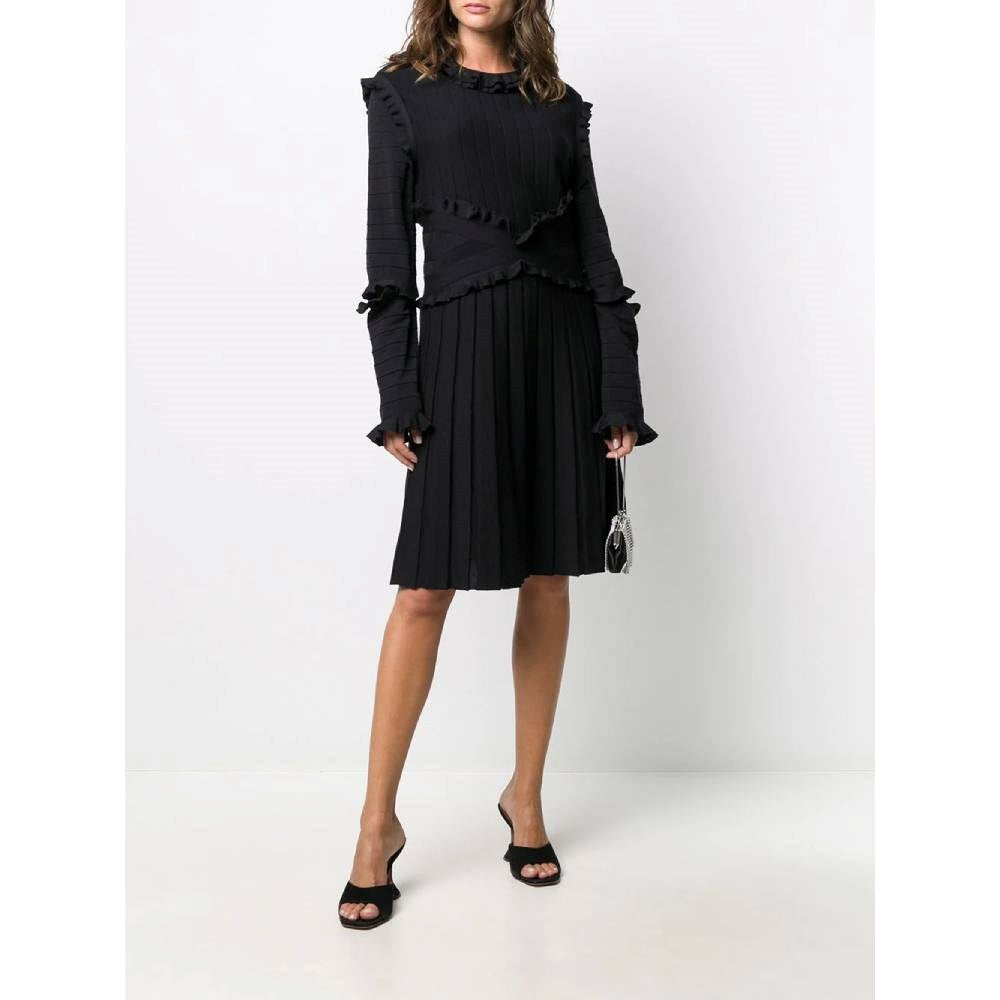Chanel Black Ribbed Wool Dress - 2010s