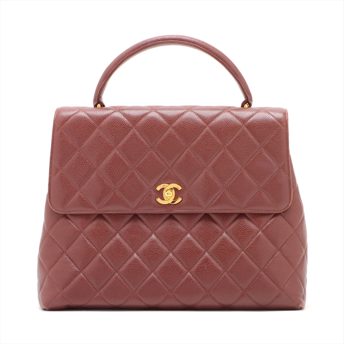Chanel Matrasse Caviar S Handbag Brown G  4th