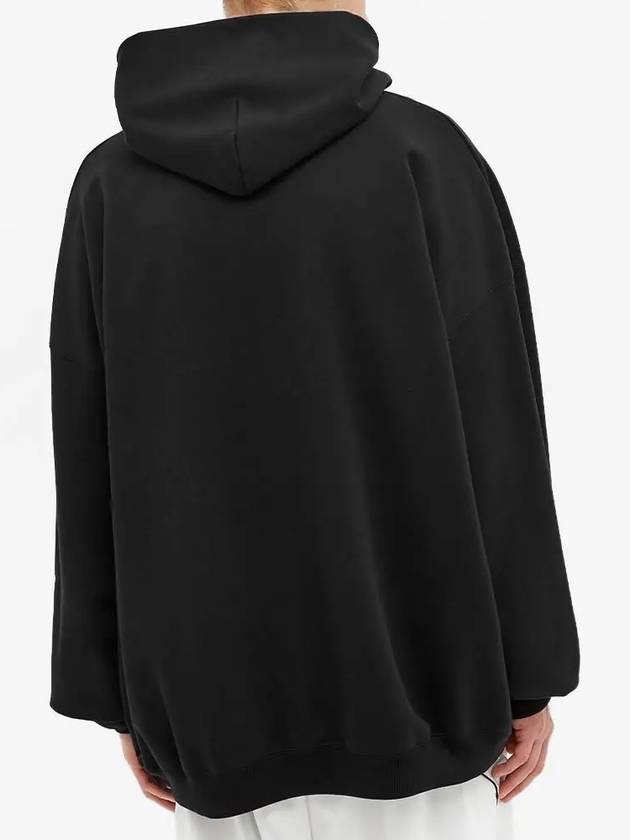 Luxury Balenciaga  Gymwear Logo Print Cotton Hoodie Black