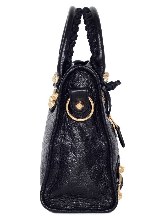Luxury Balenciaga  Giant Motor City Small Shoulder Bag Black Gold