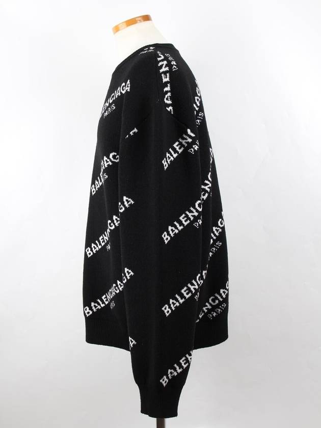 Luxury Balenciaga  Paris multi logo knit XL