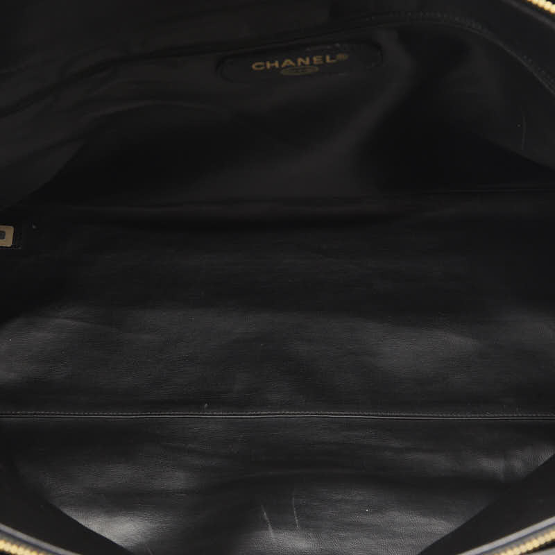 Chanel Super Model Bag Coco Chain Tote Bag One-Shoulder Bag Black Leather  CHANEL