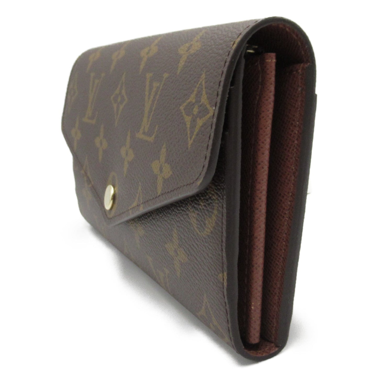 Louis Vuitton Portefolio Sarah Double Fold Wallet Wallet PVC Coated Canvas Monogram   Brown M60531
