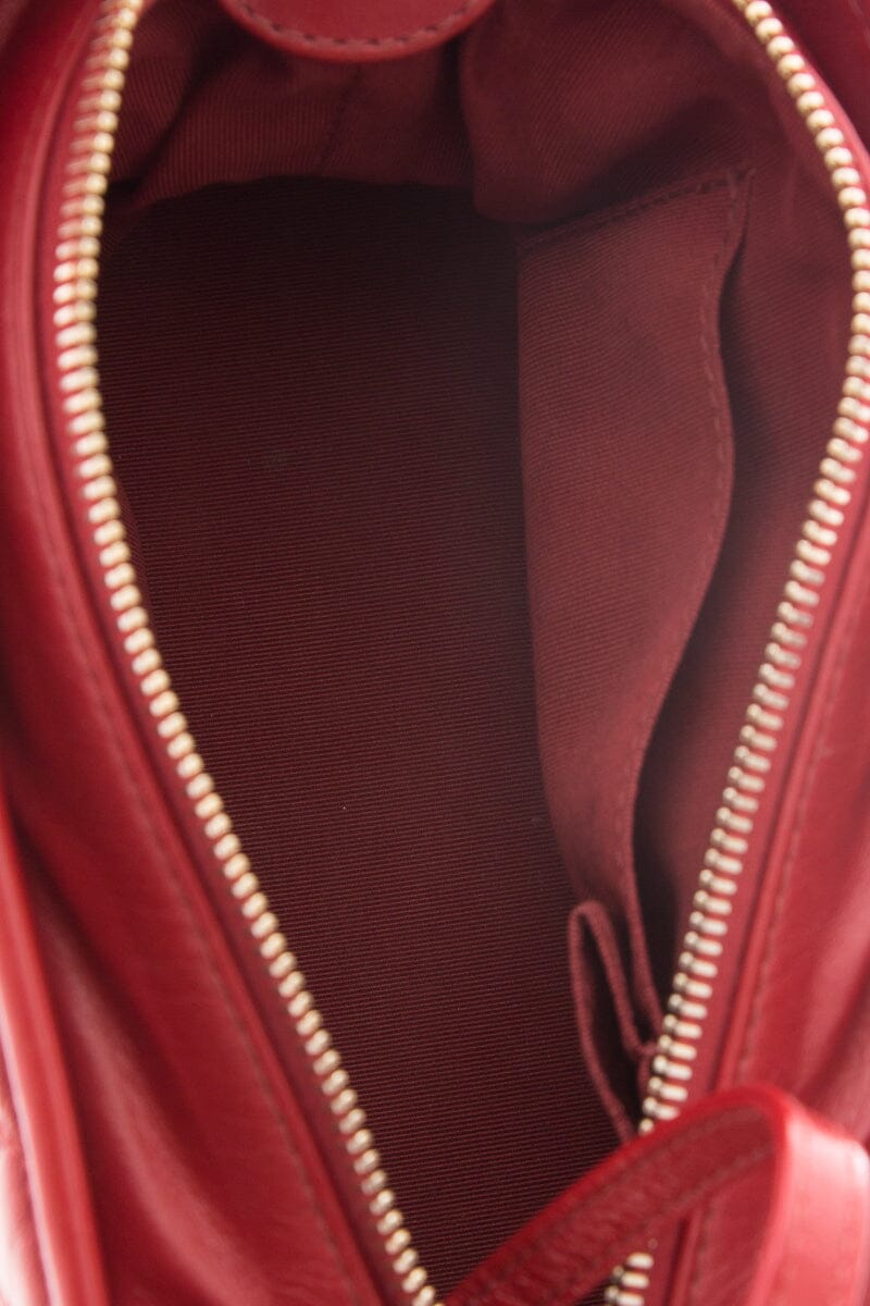 Chanel Red Small Gabrielle mixed metal hardware HandBag