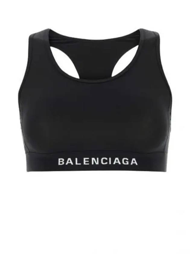 Luxury Balenciaga  Women's Athletic Sports Bra Black