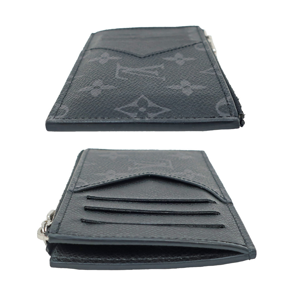Louis Vuitton Taigaama Monogram Coin Card Hers Zippy Black IC M30271