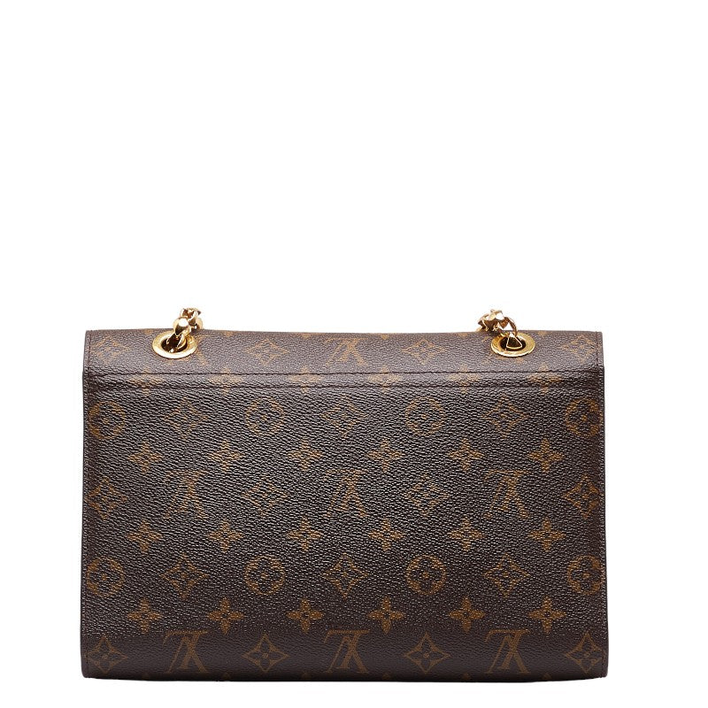 Louis Vuitton Monogram Victoria Chain  Shoulder Bag M41731 Brown Series Red PVC Leather  Louis Vuitton