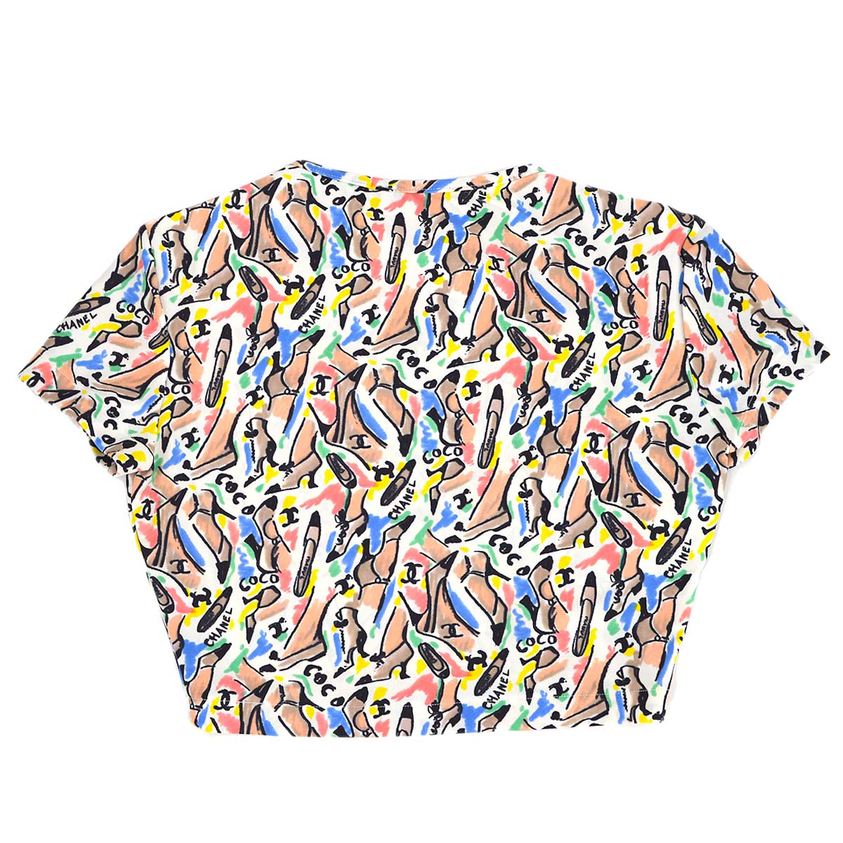 Chanel spring 1995 shoe-print cropped top #38
