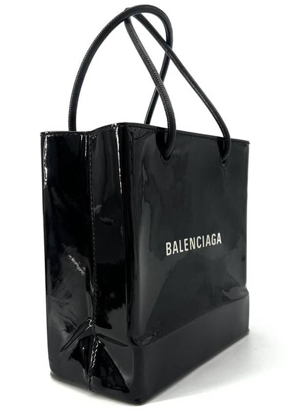 Luxury Balenciaga  Square patent tote bag XXS 572411