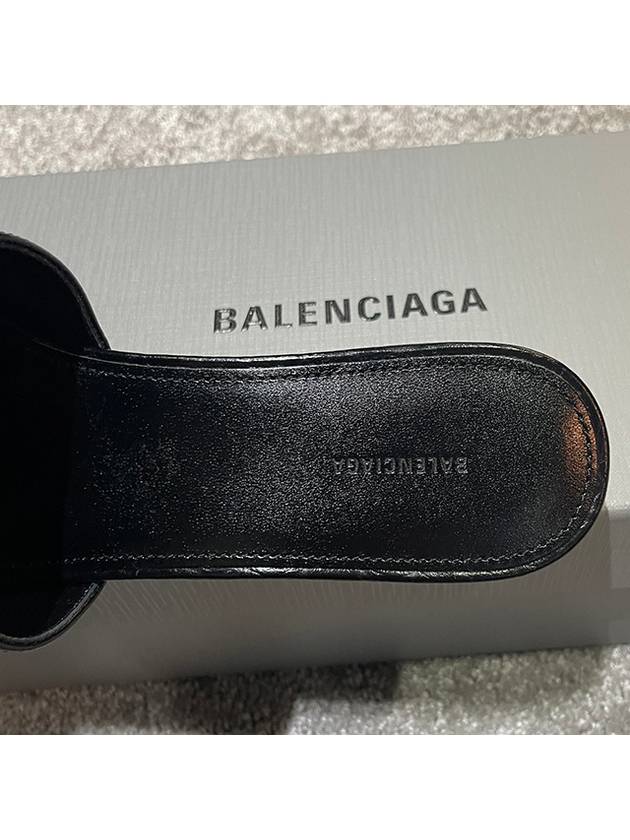 Luxury Balenciaga  Crocodile Print Leather Groupie Sandal Heels Black