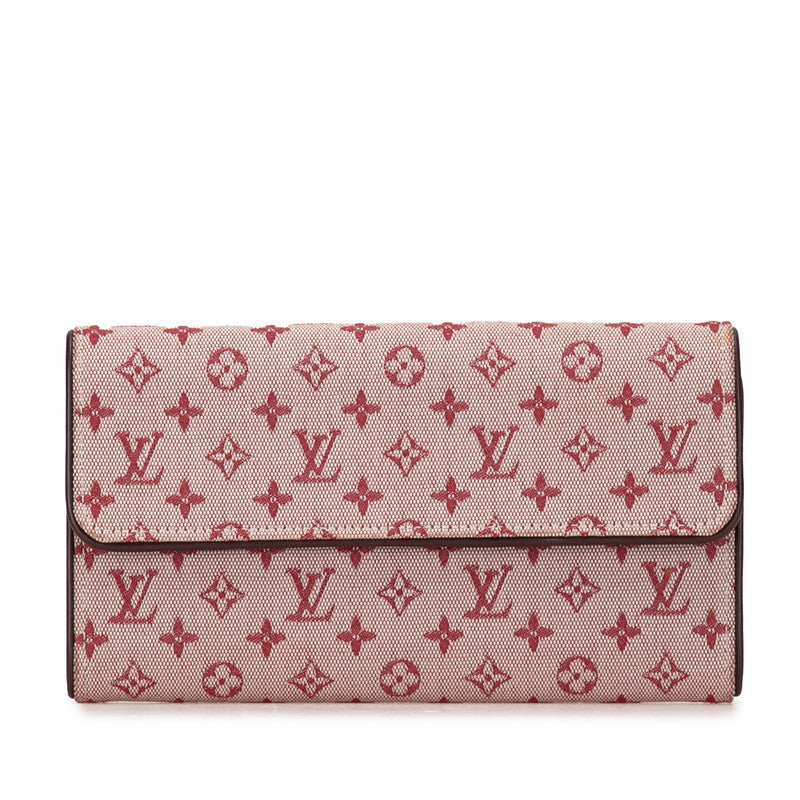 Louis Vuitton Monogram Mini Portefeuille International Long Wallet Long Wallet M92244 Triple Pink Canvas  LOUIS VUITTON