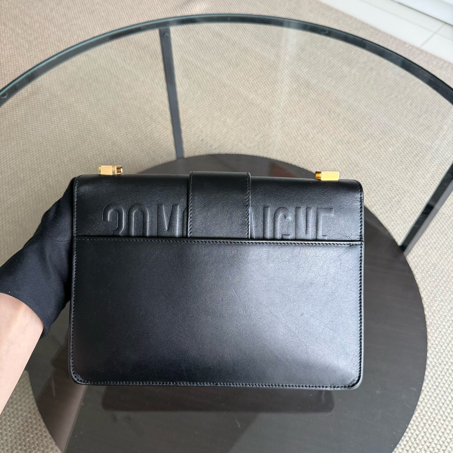 Dior Montaigne 30 - Smooth Calfskin Black Gold Hardware