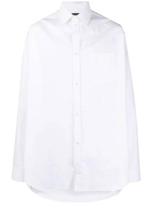 Luxury Balenciaga  Cocoon Long Sleeve Shirt White