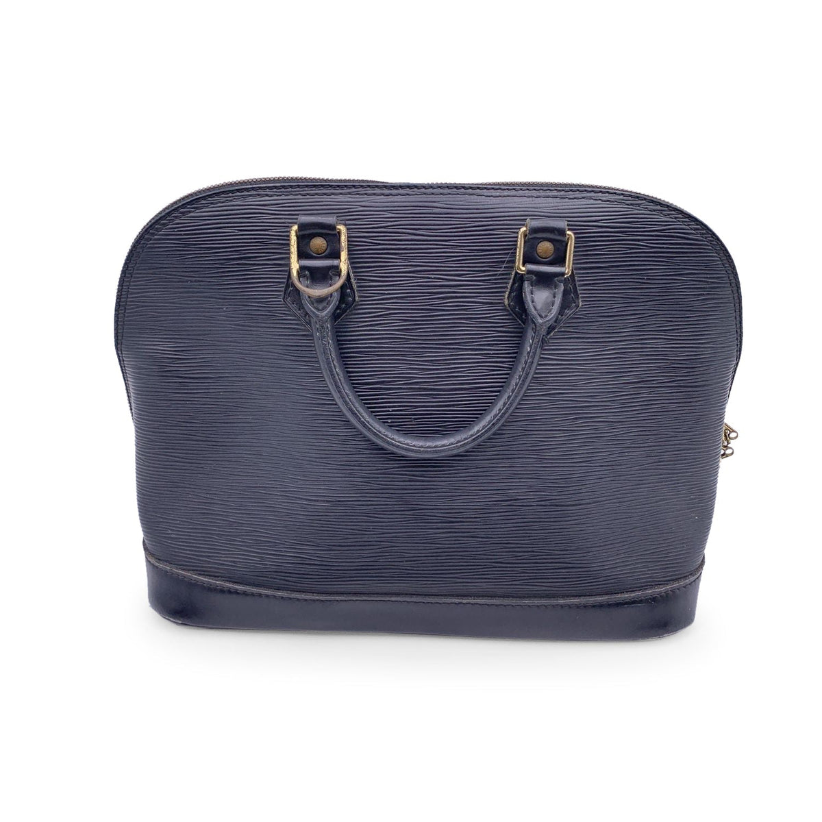 LOUIS VUITTON Vintage Black Epi Leather Alma Top Handle Bag