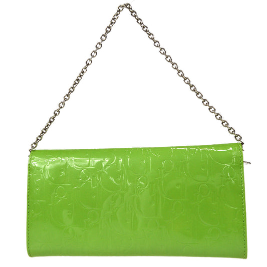 Christian Dior 2009 Trotter Chain Wallet Light Green