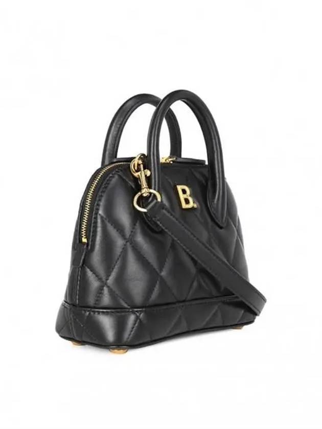 Luxury Balenciaga  Ville Quilted Leather Top Handle Cross Bag Black