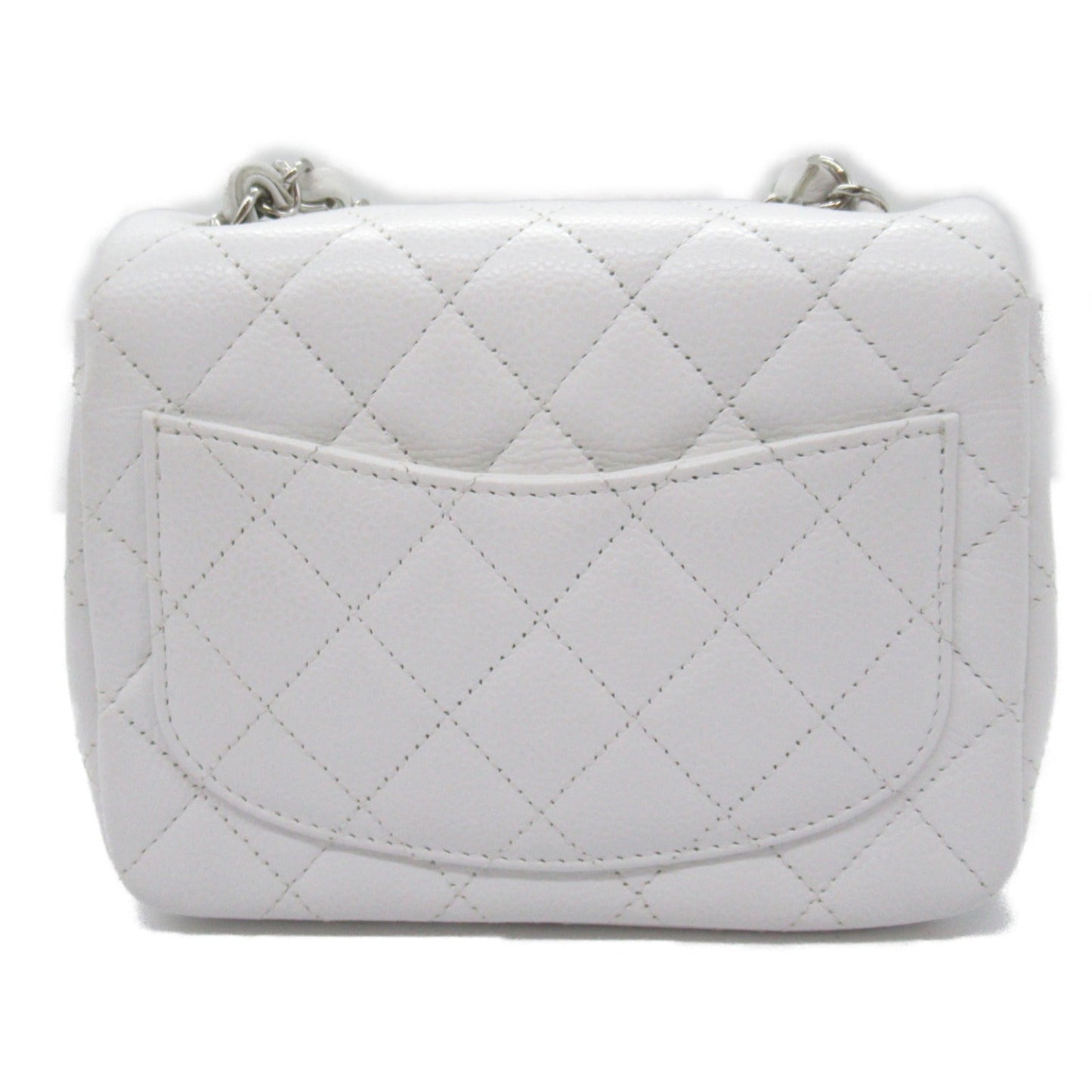 Chanel Mini Chain Shoulder Bag Chain Shoulder Bag Caviar S (Green )  White  (Band)