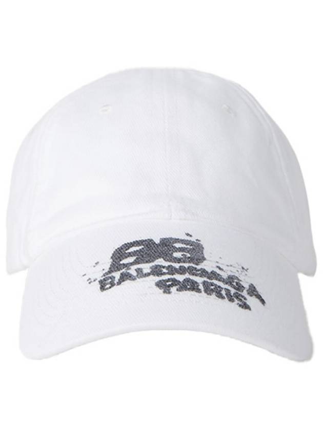 Luxury Balenciaga  Hand Draw BB Icon Ball Cap White